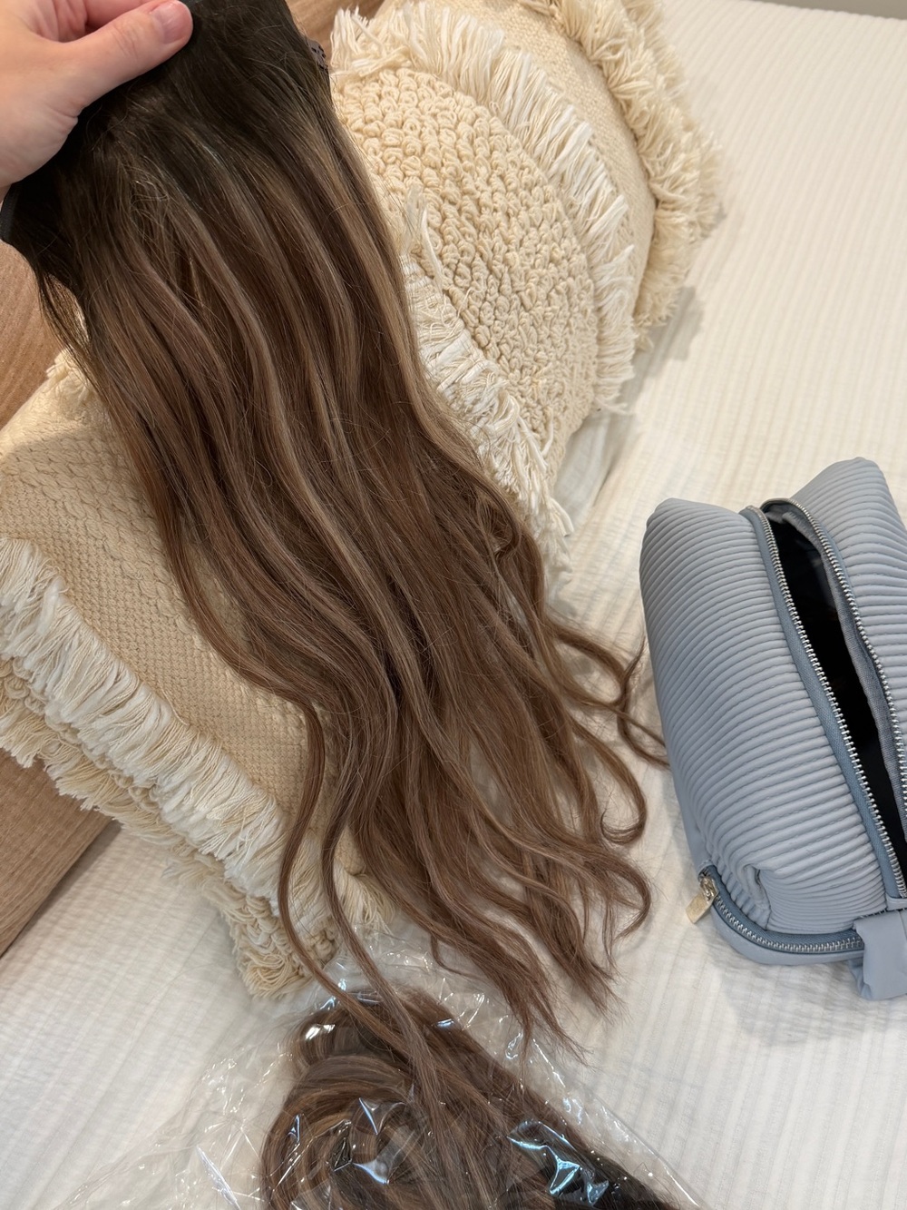 Luxy Clip In Extensions ~ Brown Blonde Balayage Women’s Hair - Picture 2 of 7